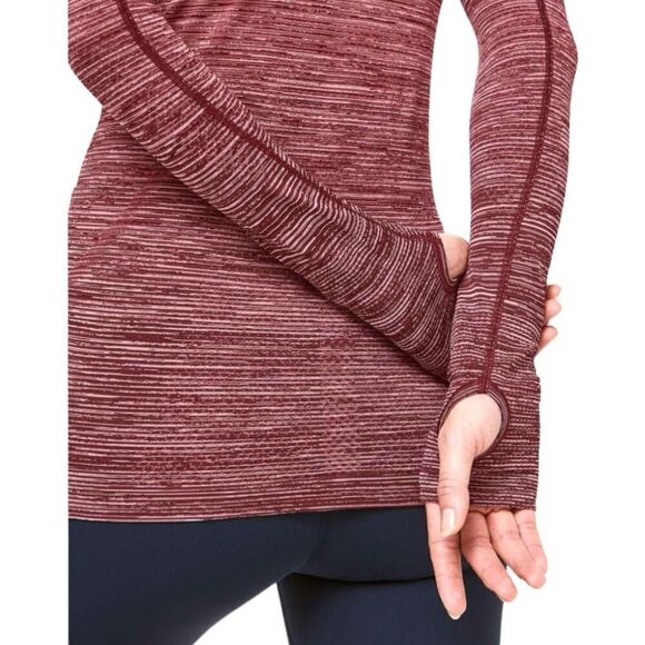 LULULEMON Swiftly Tech Long Sleeve Crew - Red Alert/Dark Sport Red - Size 4 Est - Picture 7 of 10